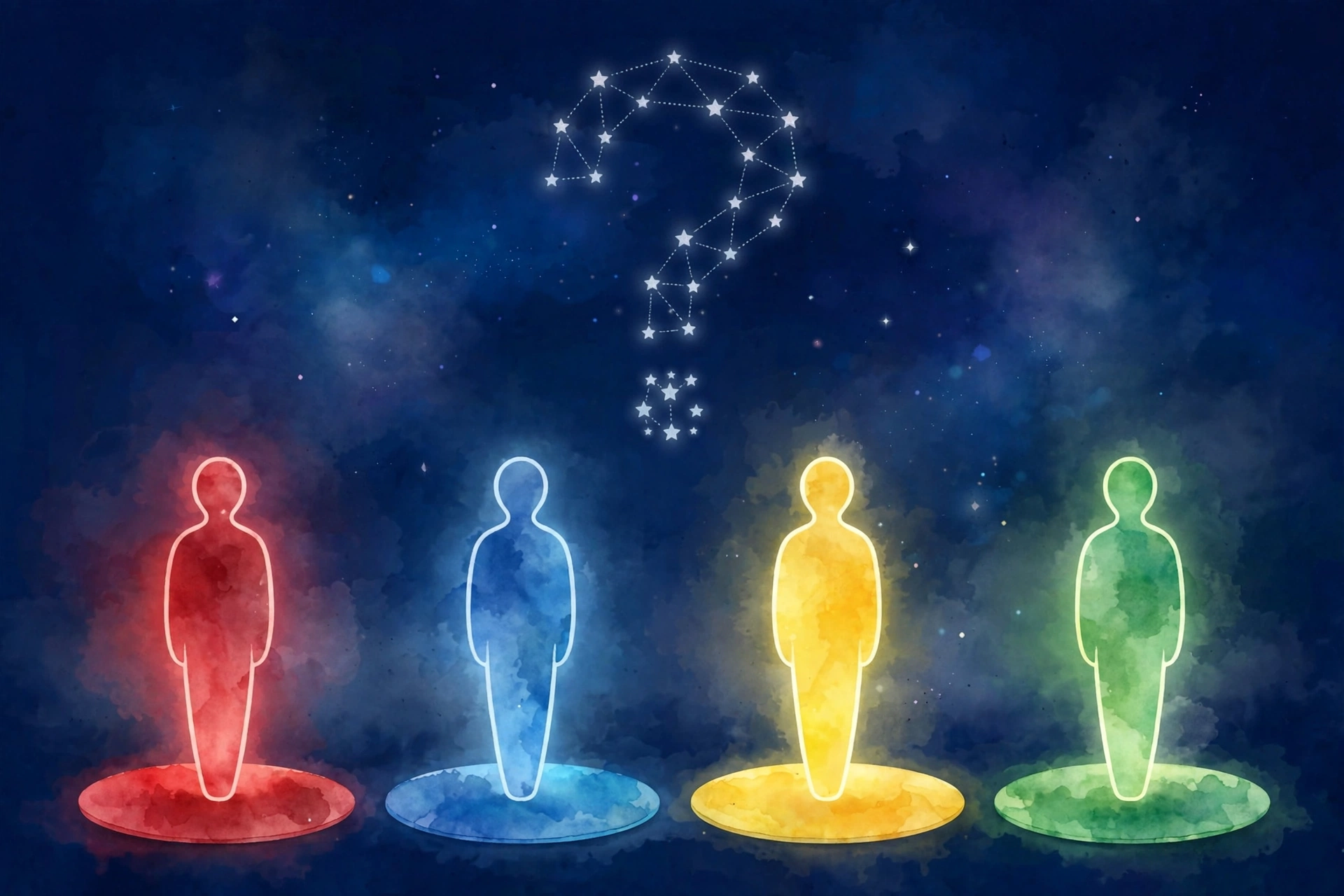 Color personality test color groups illustration