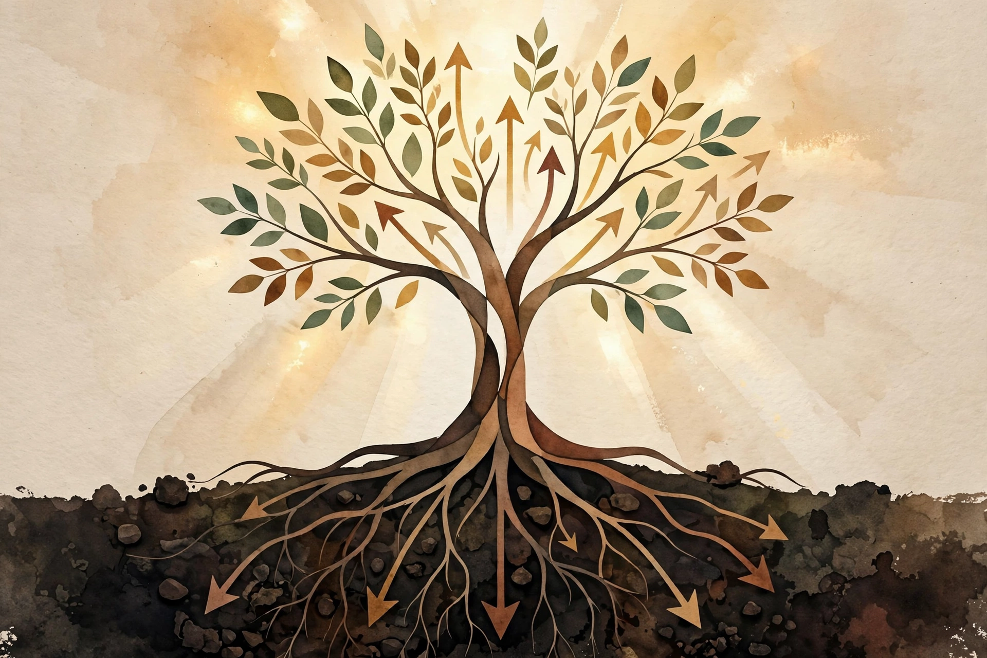 The Enneagram arrows of stress and growth